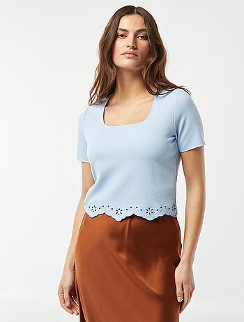 T-shirt avec bas brodé