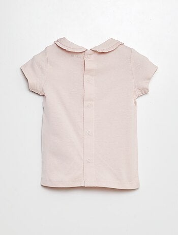 T-shirt avec col claudine