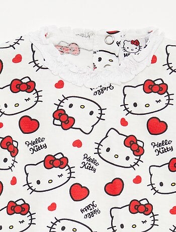T-shirt avec col fantaisiste 'Hello Kitty'