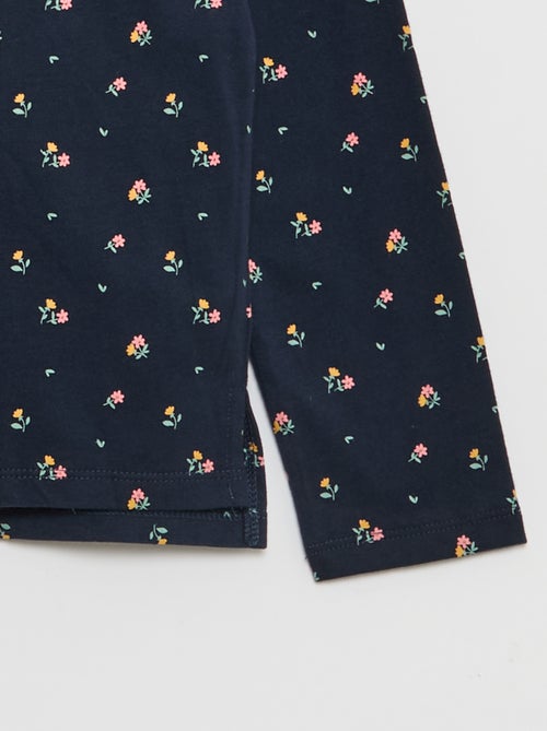 T-shirt avec col rond à froufrous - collection facile à enfiler - Kiabi