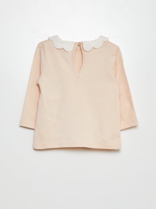 T-shirt avec collerette - Kiabi