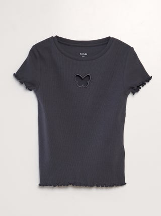 T-shirt avec découpe sur le devant