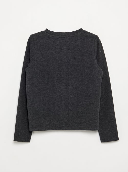 T-shirt avec détails en perles - Kiabi