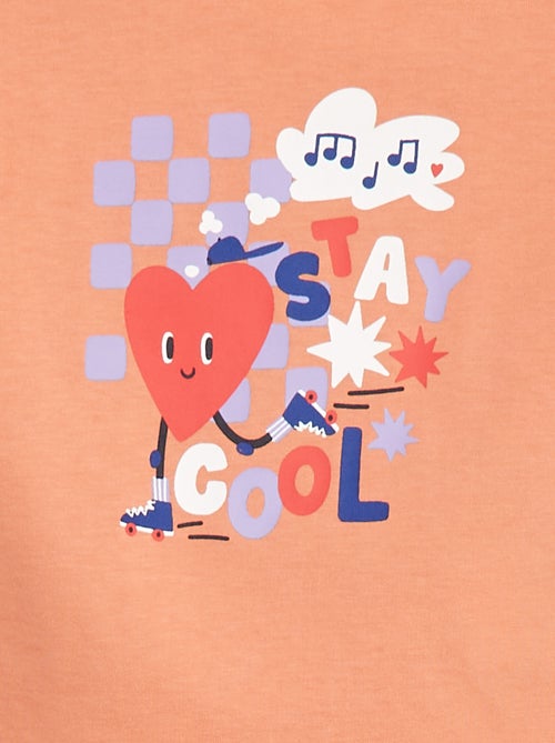 T-shirt avec emmanchures courtes à revers - Grafik Edition - Kiabi