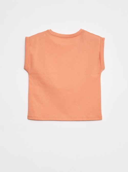 T-shirt avec emmanchures courtes à revers - Grafik Edition - Kiabi