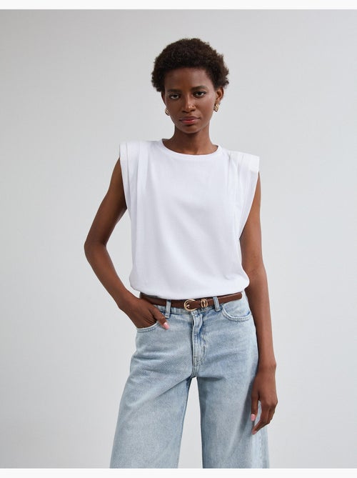 T-shirt avec épaulettes, mo fashion - Kiabi