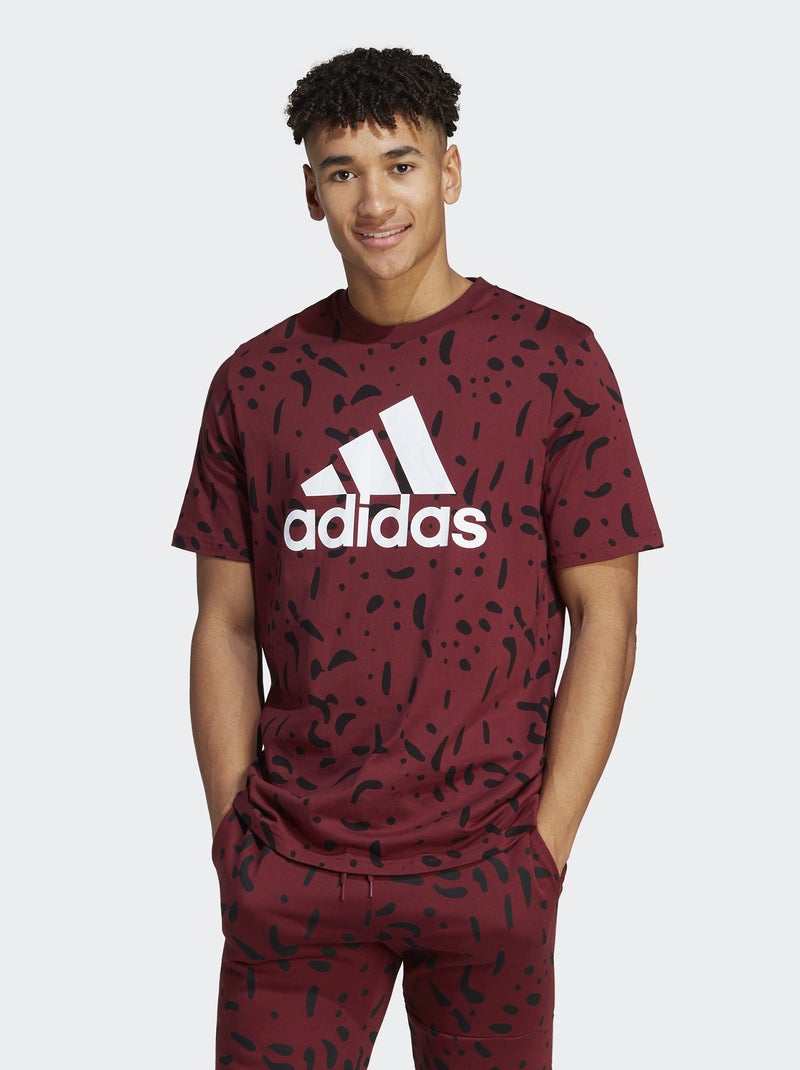 T-shirt avec imprimé 'adidas' Bordeaux - Kiabi