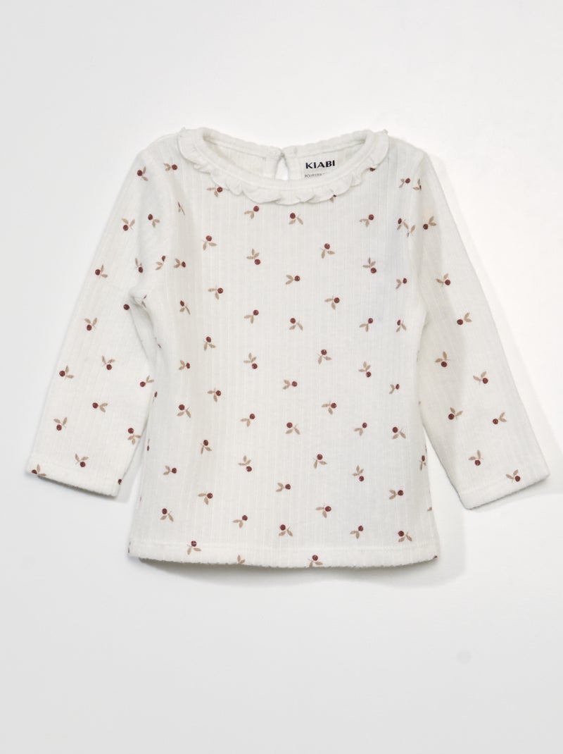 T-shirt avec imprimé Blanc - Kiabi