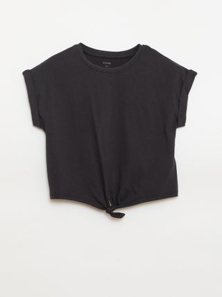 T-shirt avec nœud à la taille
