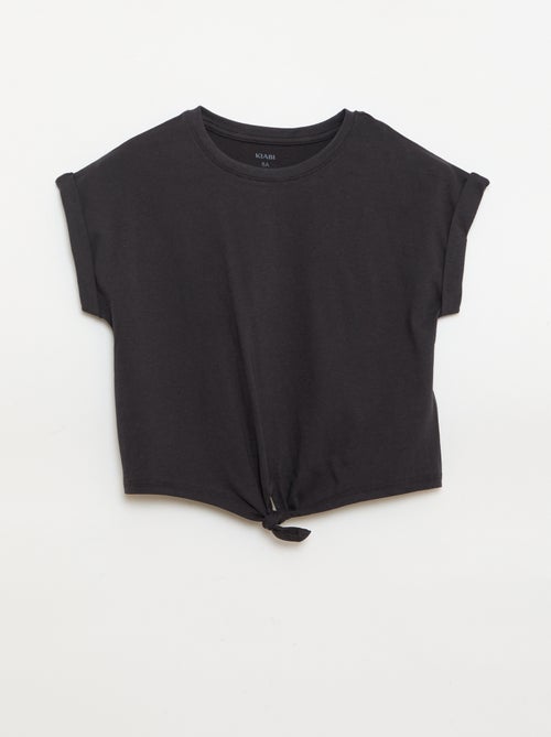 T-shirt avec nœud à la taille - Kiabi