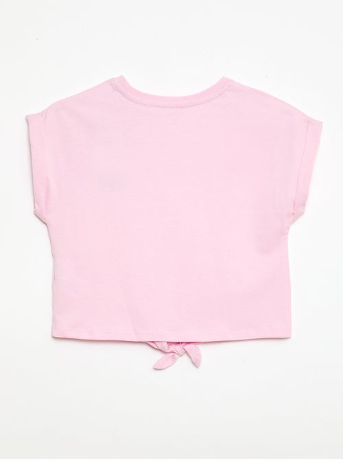 T-shirt avec nœud à la taille - Kiabi