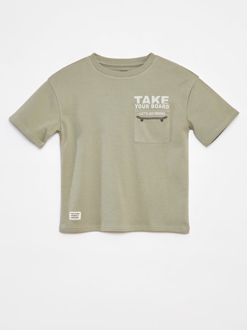 T-shirt avec poche imprimée - Kiabi