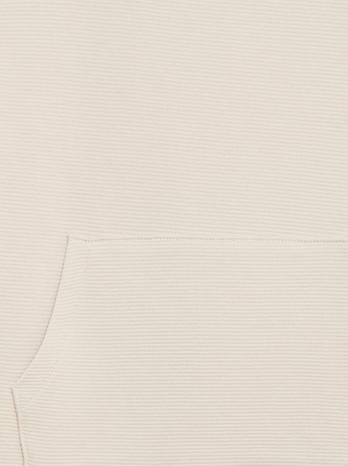 T-shirt avec poche kangourou en maille Ottoman - Kiabi