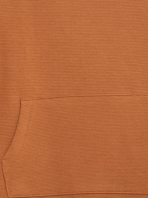 T-shirt avec poche kangourou en maille Ottoman - Kiabi