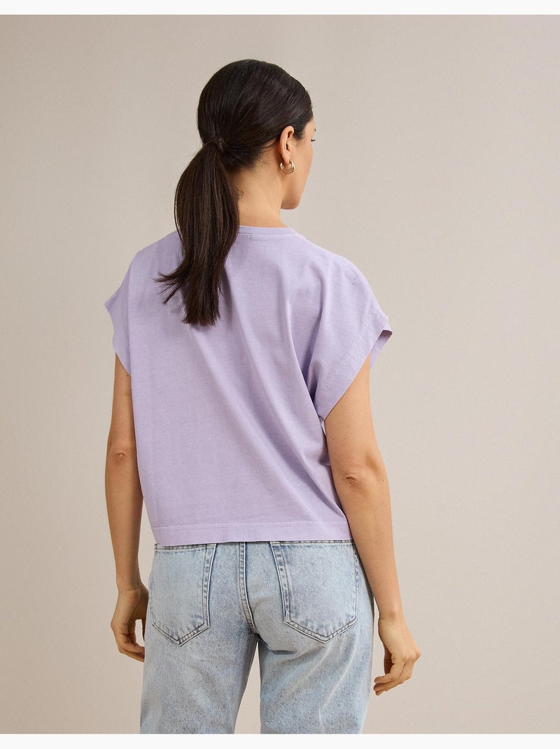 T-shirt avec poche, MO Fashion Violet - Kiabi