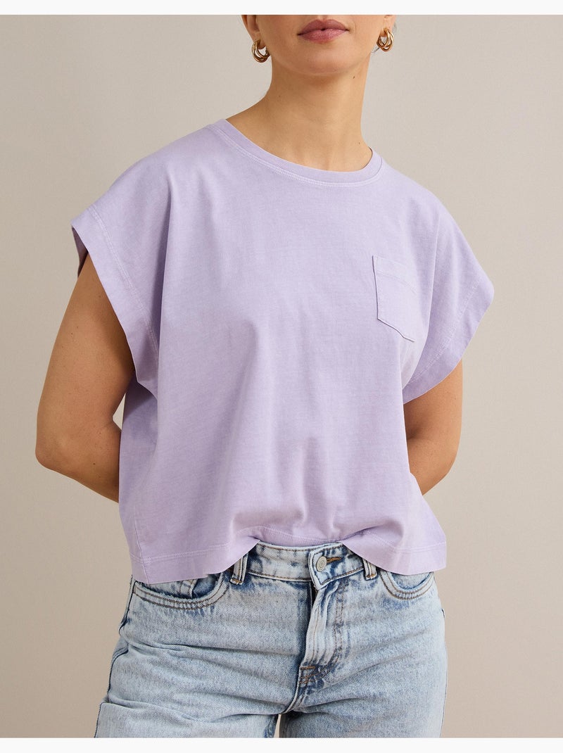 T-shirt avec poche, MO Fashion Violet - Kiabi