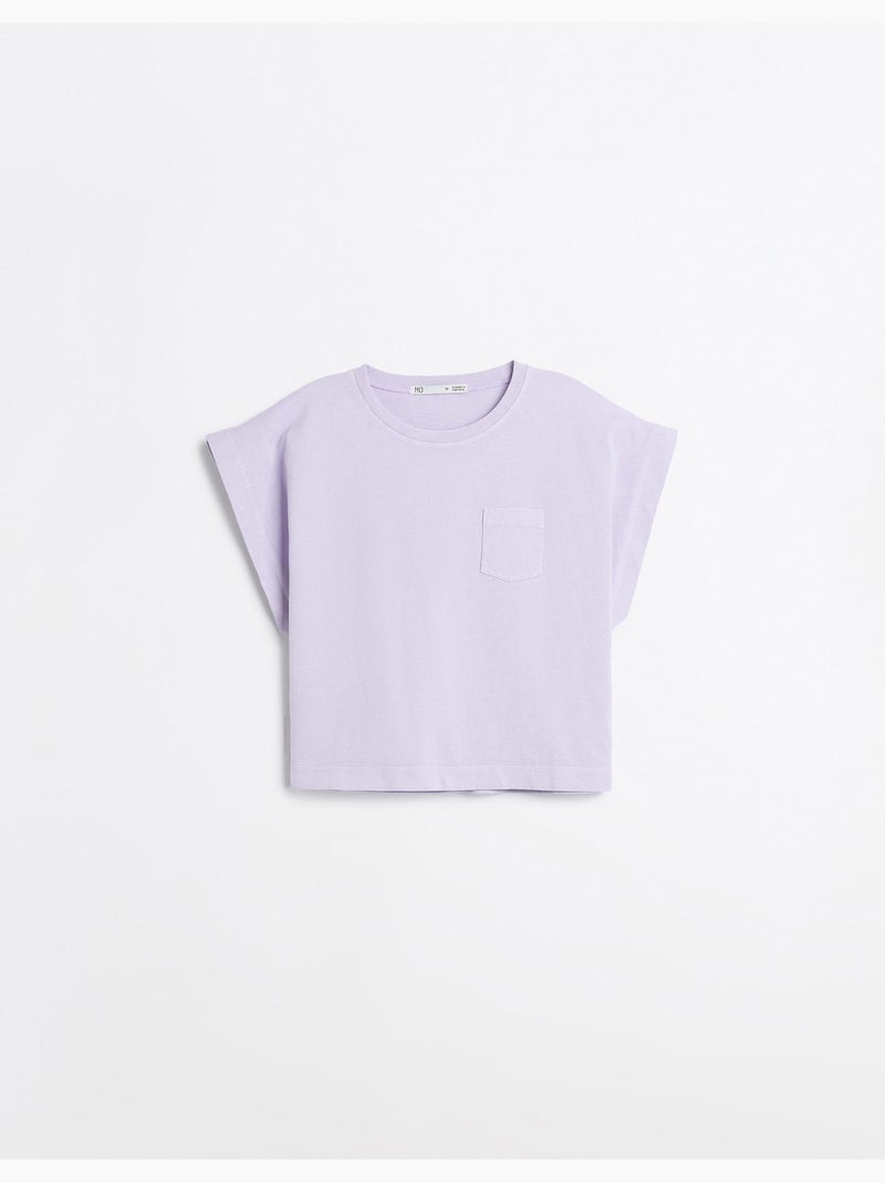 T-shirt avec poche, MO Fashion Violet - Kiabi