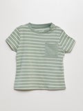 T-shirt avec poche poitrine VERT - Kiabi