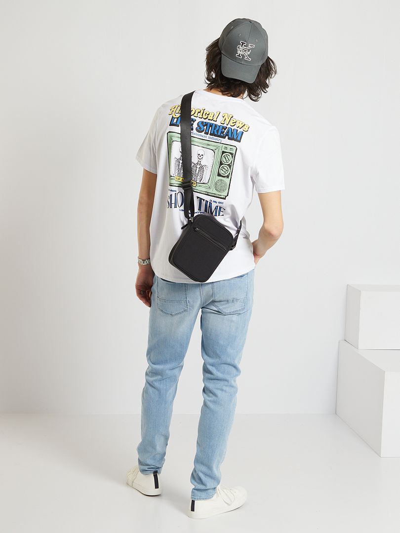 T-shirt avec un maxi imprimé au dos blanc - Kiabi