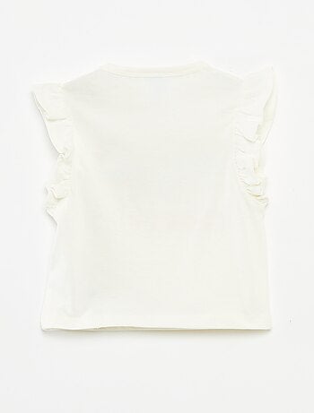 T-shirt avec volants 'Les Schtroumpfs'