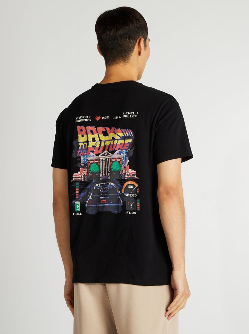 T-shirt 'Back to the Future' ZWART - Kiabi