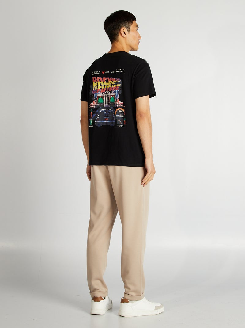 T-shirt 'Back to the Future' ZWART - Kiabi