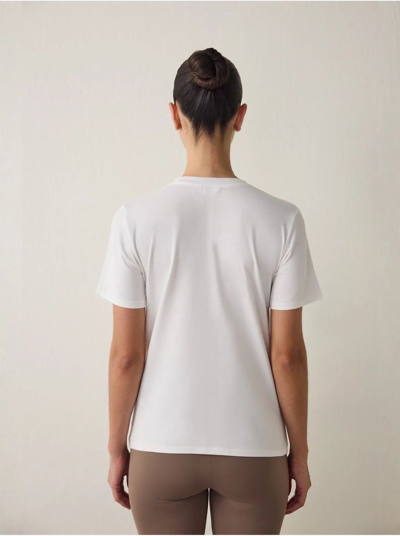 T-shirt basic coupe regular penti Blanc - Kiabi