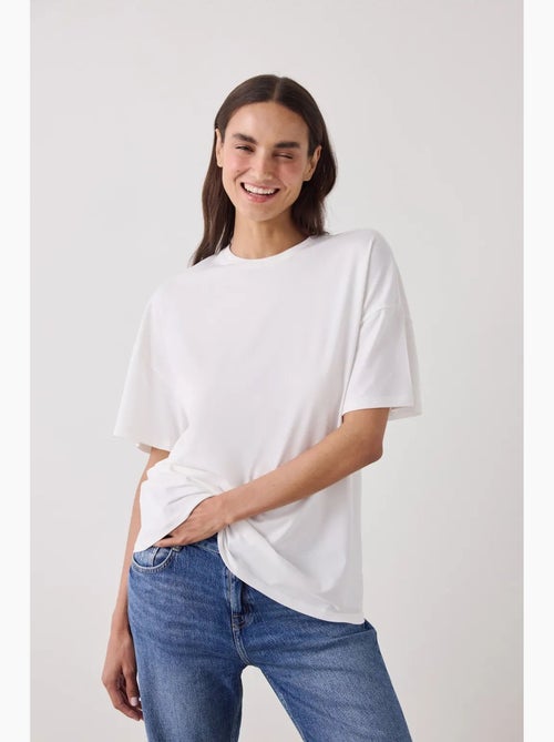 T-shirt basic oversize à manches courtes penti - Kiabi