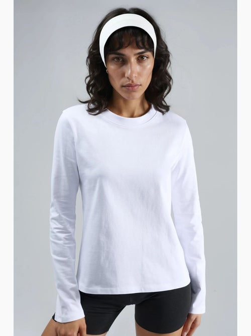 T-shirt basic ronde hals lange mouw busem - Kiabi T-shirt basic ronde hals lange mouw busem - Kiabi