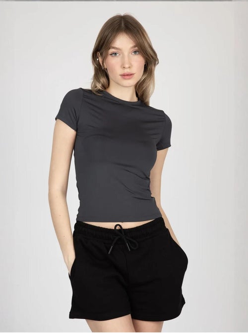 T-shirt basique à col rond - Kiabi