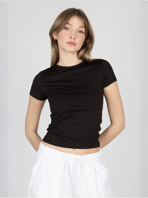 T-shirt basique à col rond - Kiabi