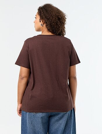 T-shirt basique à manches courtes et col V