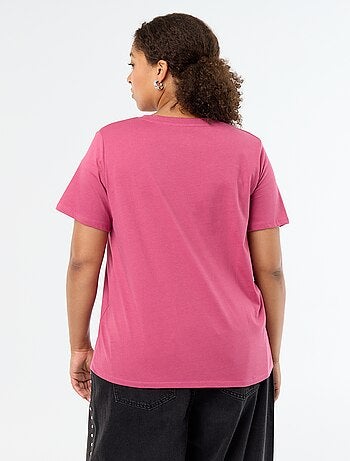 T-shirt basique à manches courtes et col V