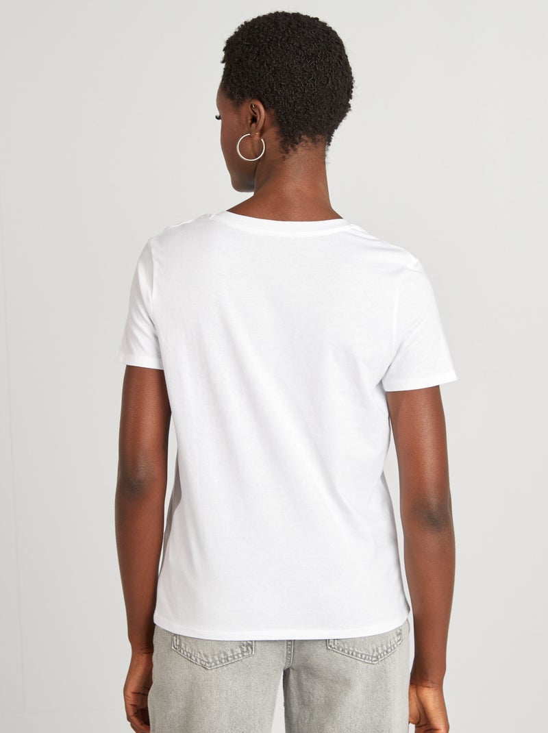 T-shirt basique blanc - Kiabi