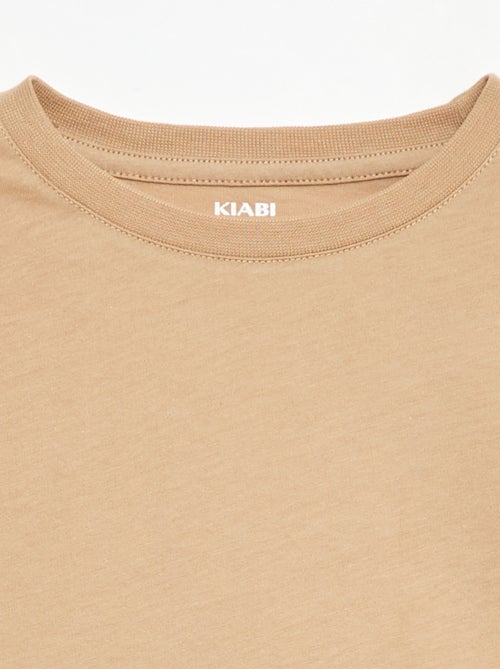 T-shirt basique en jersey uni - Kiabi