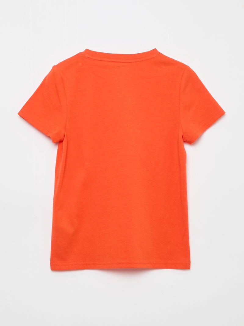 T-shirt basique en jersey uni Orange - Kiabi