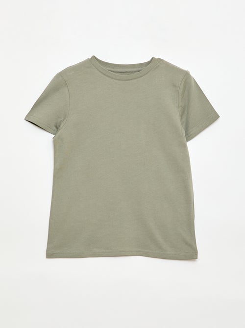 T-shirt basique en jersey uni - Kiabi