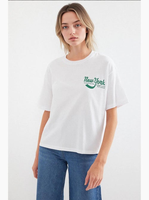 T-shirt basique imprimé bdart - Kiabi