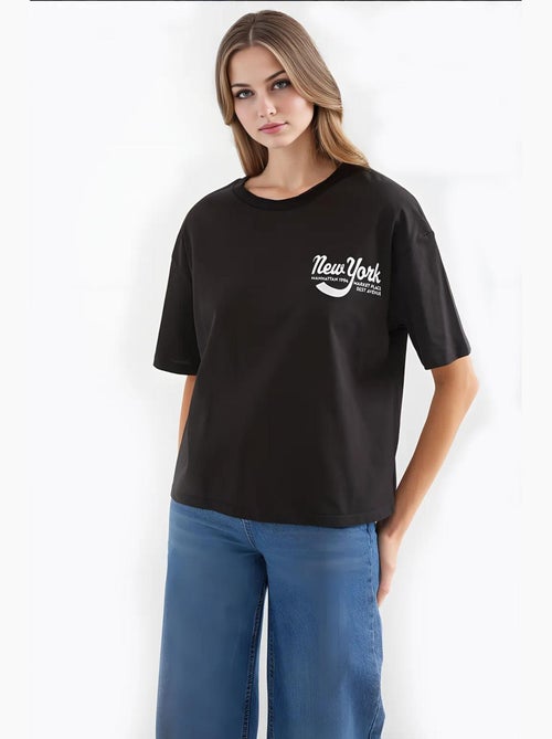 T-shirt basique imprimé bdart - Kiabi