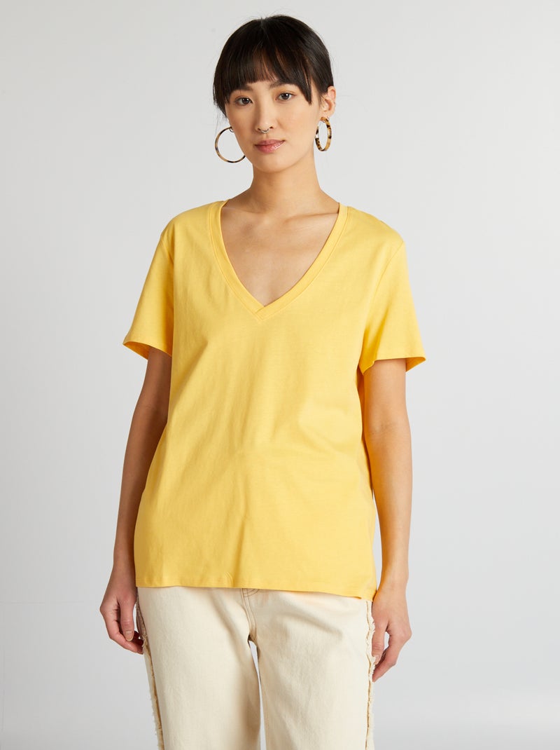 TSHIRT ROBE MARINA TWILL BEBE - Jaune - Bébé fille - 36.99