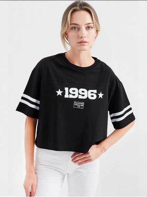 T-shirt basique surdimensionné imprimé bdart - Kiabi