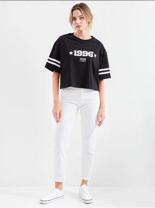 T-shirt basique surdimensionné imprimé bdart - Kiabi