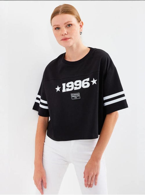 T-shirt basique surdimensionné imprimé bdart - Kiabi