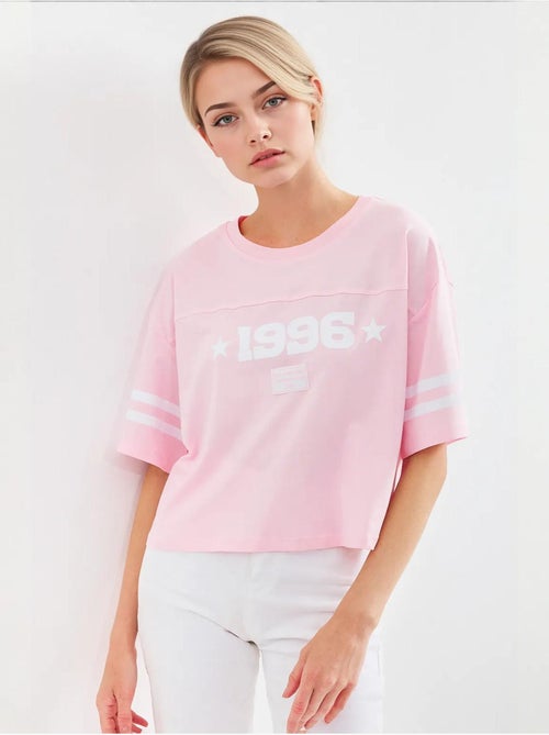 T-shirt basique surdimensionné imprimé bdart - Kiabi