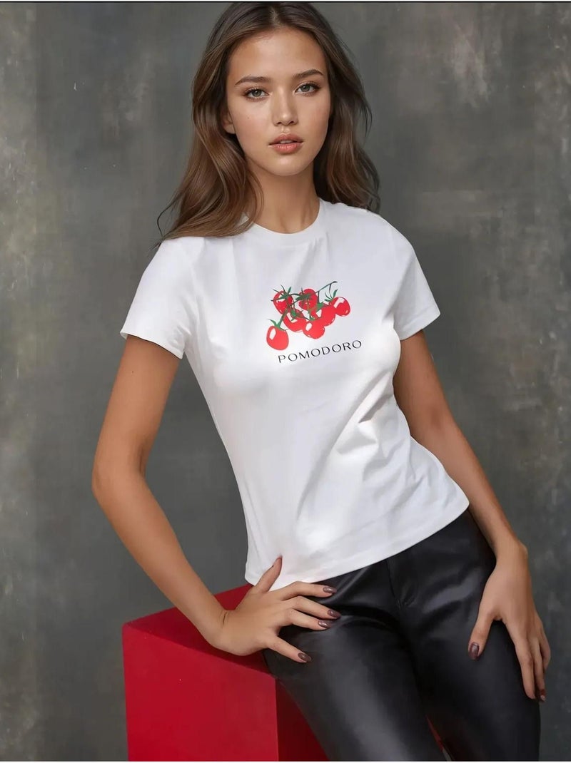 T-shirt bébé imprimé coupe slim à col ras du cou hiccup Crème - Kiabi