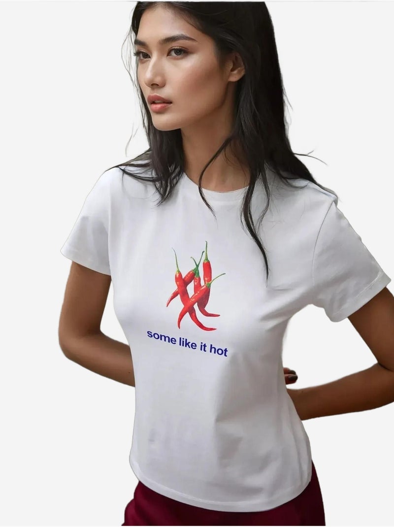 T-shirt bébé imprimé coupe slim à col ras du cou hiccup Ivoire - Kiabi