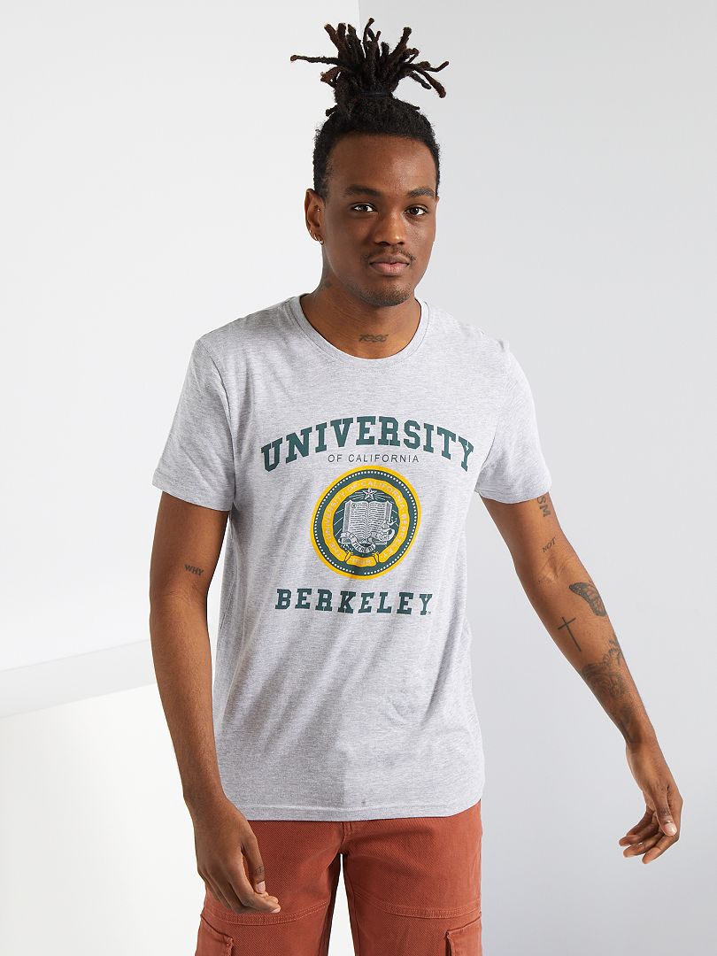 T-shirt 'Berkeley University' gris - Kiabi