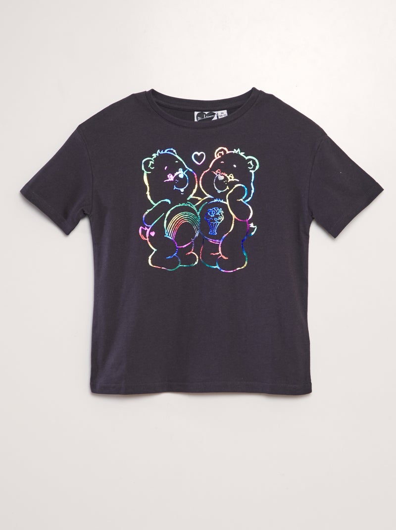 T-shirt  'Bisounours' manches courtes Noir - Kiabi