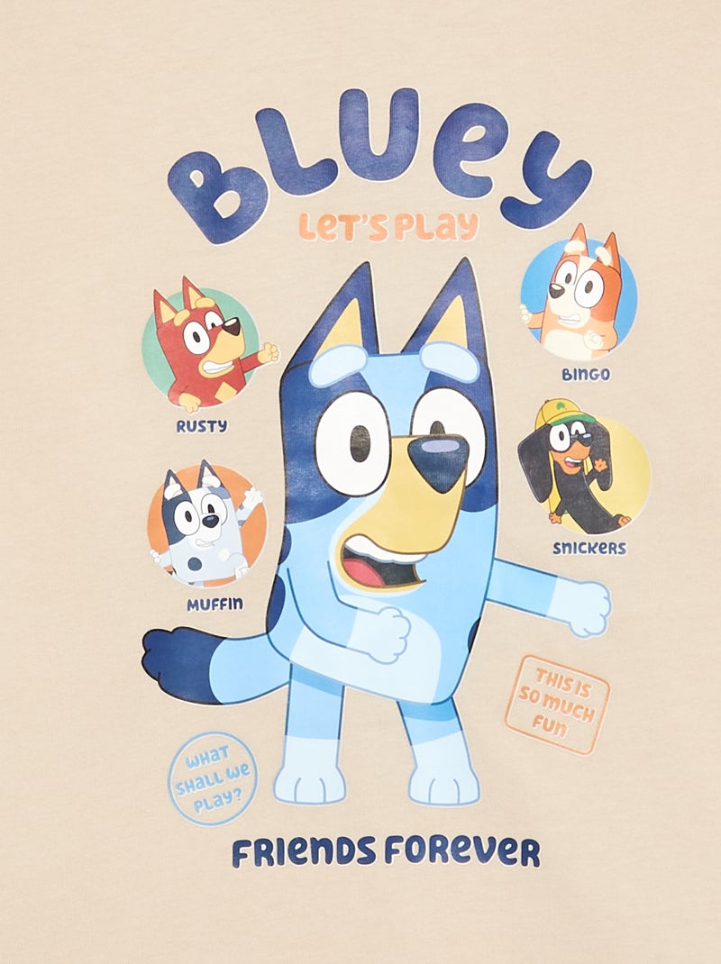 T-shirt 'Bluey' met lange mouwen Biege - Kiabi