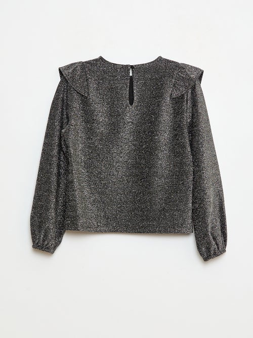 T-shirt brillant manches longues - Kiabi